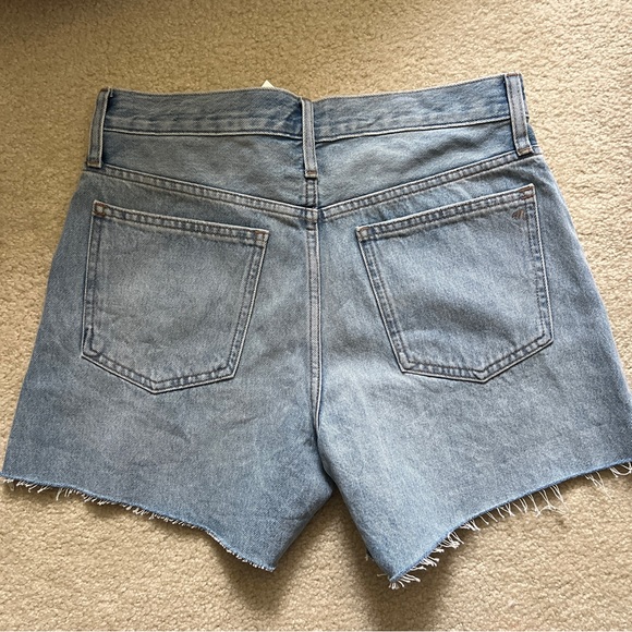 Madewell Relaxed Mid-Length Denim Shorts in Selton Wash: Ripped Edition - Picture 8 of 9